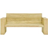  Klupa sa sivim jastucima 179 cm od impregnirane borovine | shoptok.hr