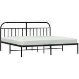  Metalni okvir za krevet s uzglavljem crni 193x203 cm | Eponuda.com