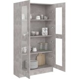  Vitrina siva boja betona 82 5 x 30 5 x 150 cm od iverice | shoptok.hr