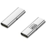 INF Dvostranski Type-C ženski-ženski adapter (2 kosa) 240W 20Gbps Silver, (5000326825) | Shoptok.si