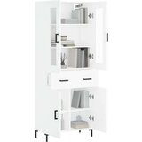  Visoka komoda bijela 69 5x34x180 cm konstruirano drvo | shoptok.hr