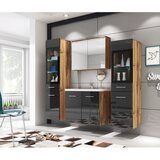 P & B kopalnica madrit, barva hrasta, črna, led, 5-Delno | Shoptok.si
