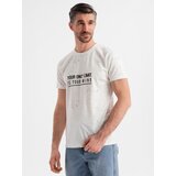 Ombre Men's printed t-shirt with round neckline - white | shoptok.hr
