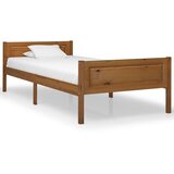 vidaXL Posteljni okvir iz trdne borovine medeno rjav 90x200 cm, (20606233) Cene