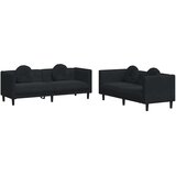  2-dijelni set sofa s jastucima crni baršunasti | shoptok.hr