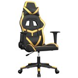  The Living Store Masažni gaming stol črno in zlato umetno usnje - Gaming Stol, (21497545) | Shoptok.si