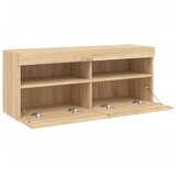  Zidni TV ormarić s LED svjetlima boja hrasta 100x30x40 cm | shoptok.hr