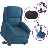 vidaXL Naslonjač na podizanje plavi baršunasti | shoptok.hr