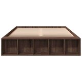  Posteljni okvir rjav hrast 135x190 cm inženirski les | Shoptok.si
