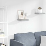  Plutajuća zidna polica siva boja betona 23 x 23,5 x 3,8 cm MDF | shoptok.hr