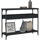 vidaXL Konzolni stol s policama crni 100x29x75 cm konstruirano drvo | shoptok.hr