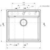 Sandonna sudopera selena crna mat 530x500/190 mm | ePonuda.com