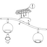 Eglo Bimeda spot/2, led, gu10, 2x3w, 2x240lm, bela/hrom (31002E) | Eponuda.com