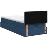  Krevet od pjene s madracem i LED-om Plava 80 x 200 cm Tkanina - Plava 80 x 200 cm Prošiveno gumbima | shoptok.hr