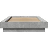  Okvir kreveta s LED svjetlima boja betona 90 x 200 cm drveni | shoptok.hr