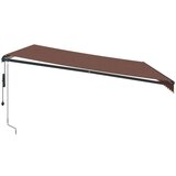 Tenda na automatsko uvlačenje s LED smeđa 500x300 cm | shoptok.hr