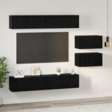 vidaXL TV omarica s shranjevanjem z vrati 6 pcs Črni hrast 80 x 30 x 30.5 cm | Shoptok.si