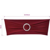  25 Bordo Rastezljivih Dekorativnih Traka za Stolice s Dijamantnom Kopčom | shoptok.hr