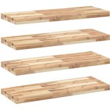  Plutajuće police 4 kom 80x30x4 cm Neobrađeno puno drvo akacije | shoptok.hr