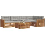  Set vanjskih sofa 6 kom. Prirodna i svijetlo siva | shoptok.hr