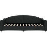  Dnevni krevet crni 100 x 200 cm od tkanine | shoptok.hr