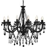  Luster s perlama crni 12 žarulja E14 | shoptok.hr