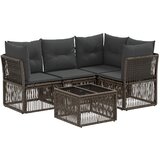 vidaXL Vrtna sedežna garnitura 5 pcs Siva poli ratan, (5000270101) | Shoptok.si