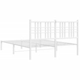  Metalni okvir za krevet s uzglavljem bijeli 140 x 190 cm | shoptok.hr