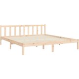  Okvir kreveta s uzglavljem 180 x 200 cm od masivnog drva | shoptok.hr