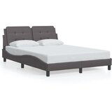 Maison Chic Posteljni okvir - Dvoposteljna postelja - Zakonska postelja z vzglavjem siva 120x200 cm umetno usnje-J16366, (21759199) Cene
