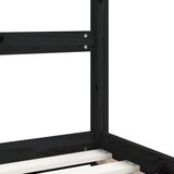  Okvir za dječji krevet crni 90 x 190 cm od masivne borovine | shoptok.hr