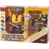 Ozzo Diecast, igračka, robot, transformers, bugati, žuta Cene