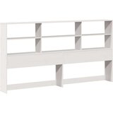 vidaXL Krevet s regalom z knjige bez madraca bijeli 200x200cm borovina | shoptok.hr