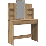  Toaletni stol s LED svjetlima Artisan hrast 96x40x142 cm | shoptok.hr