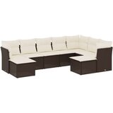  9-dijelni set vrtnih sofa s jastucima poliratan smeđi | shoptok.hr