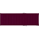  Vrtna ležaljka za sunčanje s jastukom masivno bagremovo drvo Crvena 200 x 63 x 85 cm | shoptok.hr
