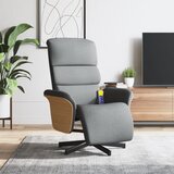 Maison Chic masažni naslanjač - Relax naslanjač z oporo za noge svetlo sivo blago, (22061306) | Shoptok.si