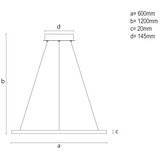  LED prigušiva luster na sajli LED/32W/230V 3000-6500K preč. 60 cm + daljinski upravljač | Eponuda.com
