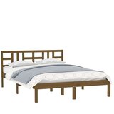  Posteljni okvir medeno rjav iz trdnega lesa 200x200 cm, (20707535) | Shoptok.si