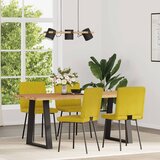 Furnova Jedilni stoli 4 kosi rumen žamet, (21928680) | Shoptok.si