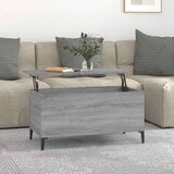 vidaXL Klubska mizica siva sonoma 90x44,5x45 cm inženirski les | Shoptok.si