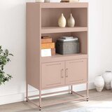  Visoka komoda ružičasta 68,5 x 38,5 x 123,5 cm čelična | Eponuda.com