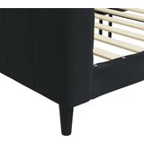  Dnevni krevet crni 100 x 200 cm baršunasti | shoptok.hr