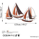 WALLXPERT Zidna dekoracija Barbaros 3, 125x74x4 cm, Šarena | Eponuda.ba