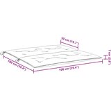 Jastuk za vrtnu klupu crveni 100x(50+50)x7 cm od tkanine Oxford | shoptok.hr