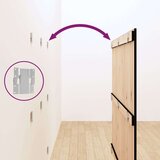  Stensko posteljno vzglavje črno 140x3x110 cm trdna borovina, (20738165) | Shoptok.si