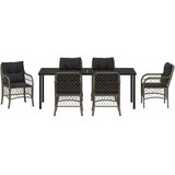  Vrtni set za objed 7 kom. Siva poliratan | shoptok.hr