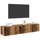 TV zidni ormar s LED svjetlima 2 pcs Staro drvo 80 x 35 x 31 cm | Eponuda.com