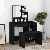 vidaXL Toaletni stolić s ogledalom crni 86 5 x 35 x 136 cm Cijene