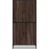 vidaXL Visoka omara rjavi hrast 68x35x139 cm inženirski les | Shoptok.si